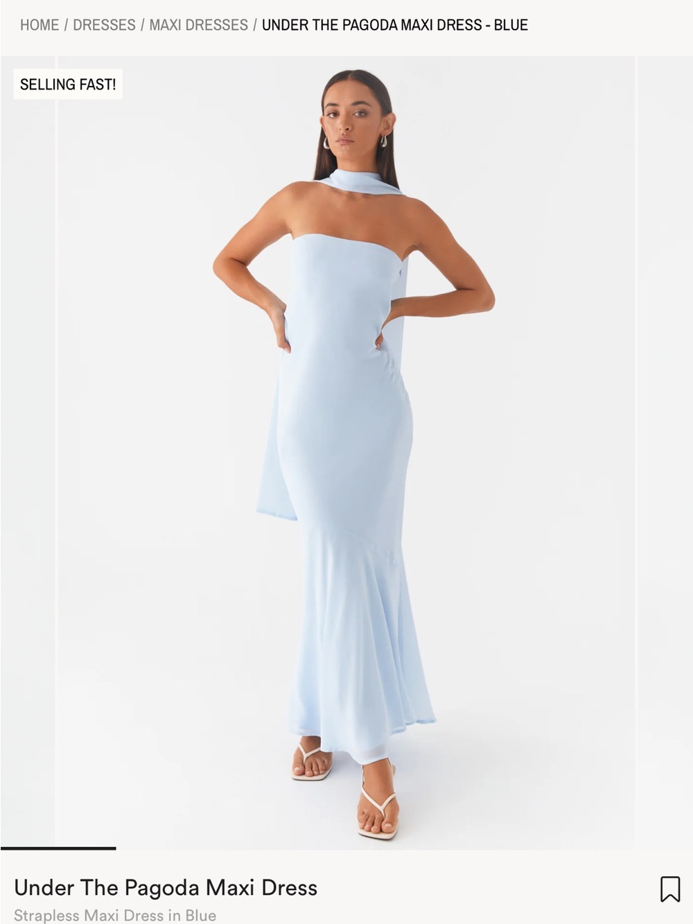 Peppermayo Under The Pagoda Maxi Dress in Light Blue